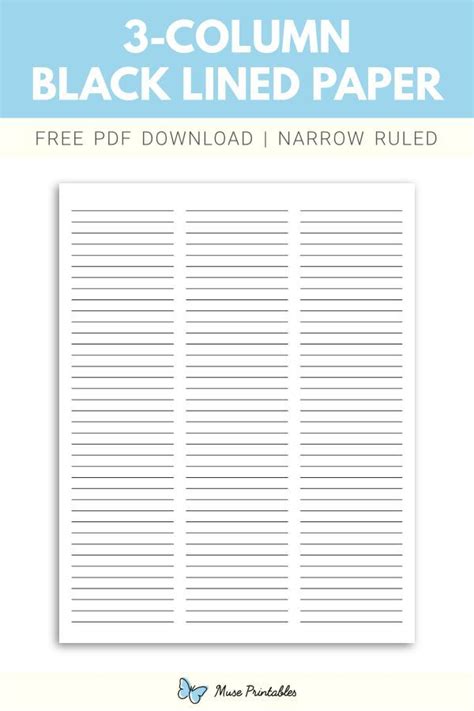 Printable 3 Column Lined Paper Get What You Need For Free