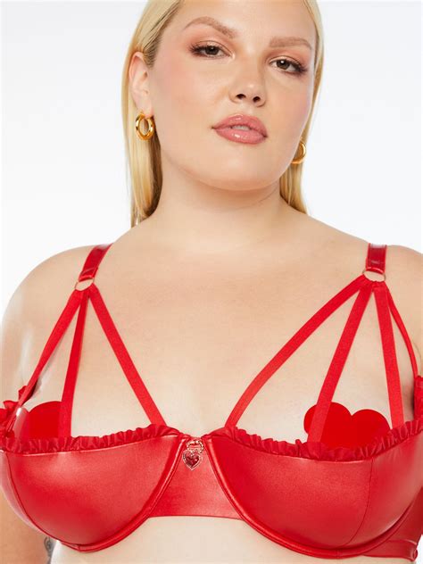 glossy flossy caged quarter cup bra in red savage x fenty uk united kingdom