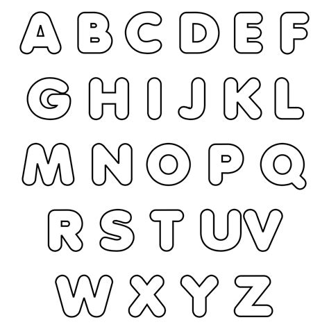 We provide a set of 26 printing letter worksheets, each with both upper case and lower case letters. 6 Best Colored Printable Bubble Letter Font - printablee.com