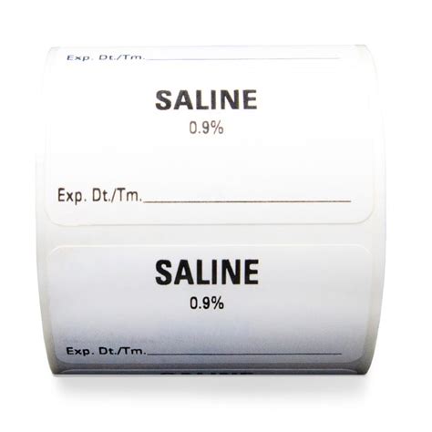 Saline Expiration Date Medical Labels Free Shipping