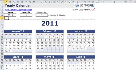 Plantilla De Calendario Anual En Excel Download Mobile Legends