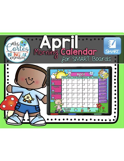 Morning Calendar For Smart Board April Spring Mrs Cortes
