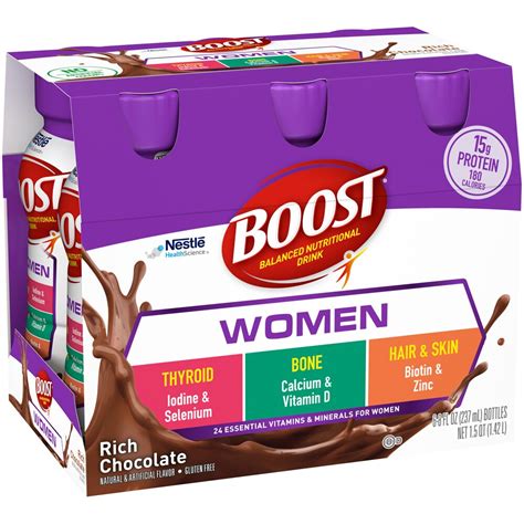 Boost Womens Nutritional Shake Rich Chocolate 6 Pack Vitacost