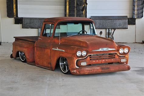 this 1958 chevy apache is rusty on the outside and ultramodern underneath chevy apache