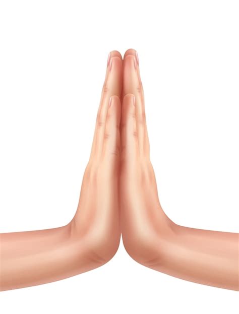 Free Vector Human Put The Palms Of The Hands Together In Praying