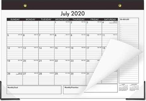Large Desk Calendar 2020 2021 Planner With Notes 22 X 17