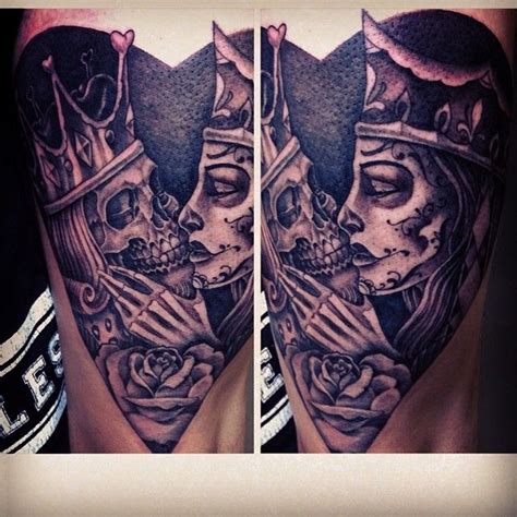 Many people like to wear the queen of hearts as a tattoo. King Queen of Hearts Para Sempre Tattoos Porto More King ...