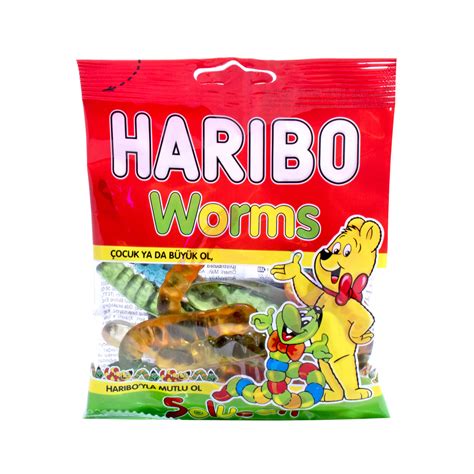 Haribo Worms Jelly Candy 80g Gummy Candies Lulu Oman