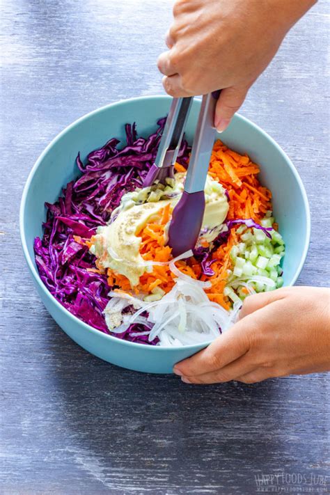 Creamy Red Cabbage Coleslaw Recipe Happy Foods Tube