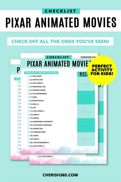 Published checklists can be found in google or our public search. The Pixar Movies Coming to Disney Plus (and Which ones are ...