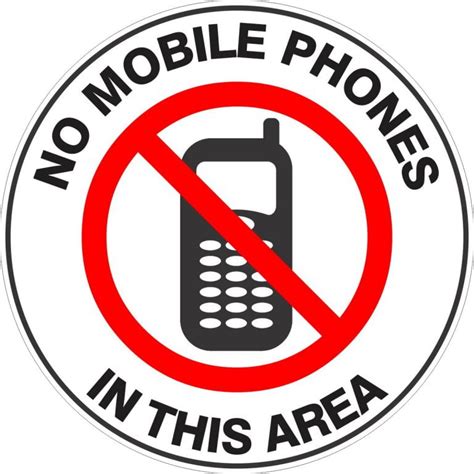 No Mobile Phones In This Area Floor Marker Buy Now Discount