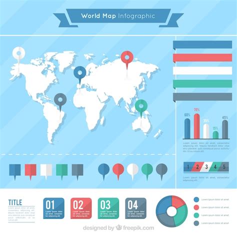 Free Vector World Map Infographic
