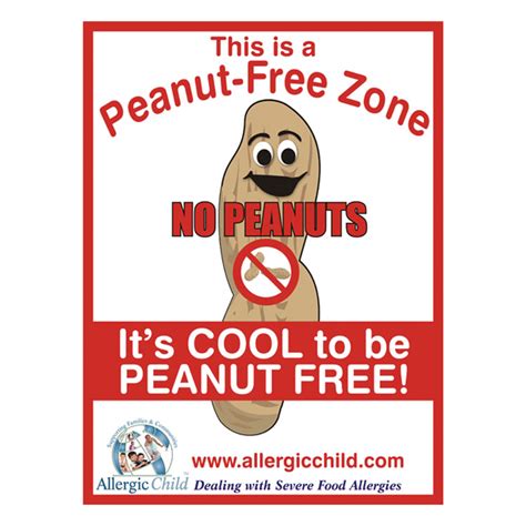Peanut Free Zone Sign