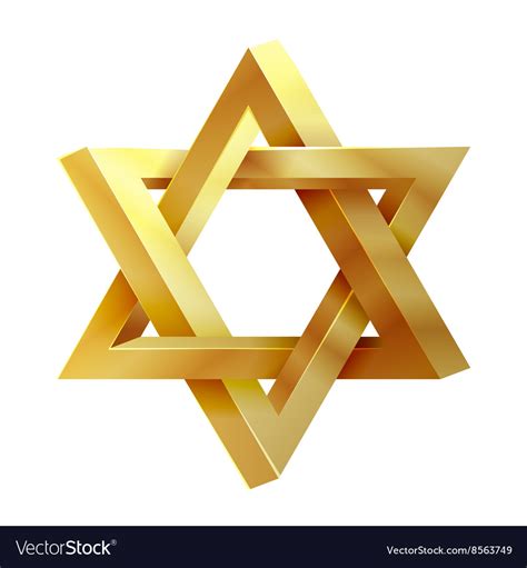 Judaism Star Seal Of Solomon Icon Royalty Free Vector Image