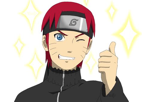 Naruto Red Hair Lineart Colored By Dennisstelly On Deviantart