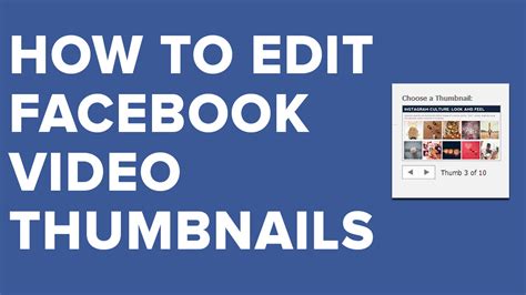 How To Edit Facebook Video Thumbnails Change Thumbnail Of Facebook