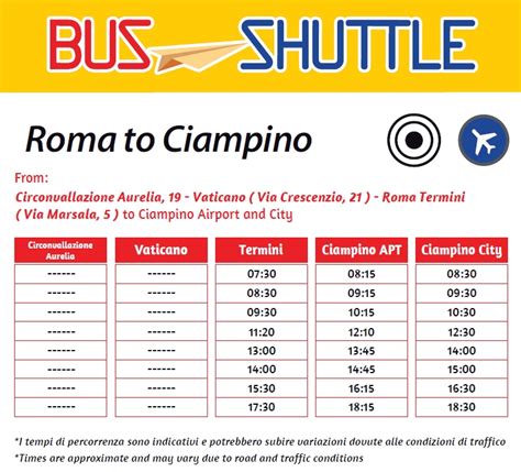 Fiumicino Shuttle Bus Ciampino Bus Shuttle