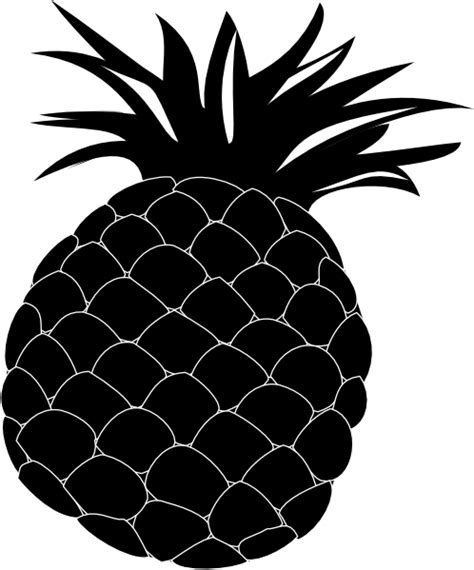 Pineapple Silhouette Clip Art At Vector Clip Art Online