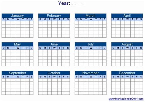 Printable Yearly Calendar