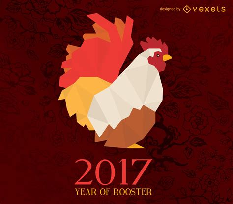 2017 Year Of Rooster Horoscope Illustration Vector Download