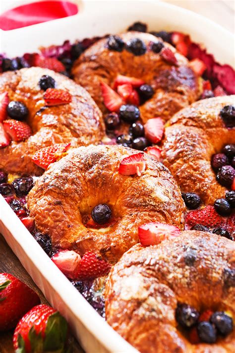 Mixed Berry Croissant Breakfast Bake Recipe Pip And Ebby