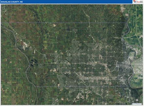 Douglas County Ne Wall Map Satellite Pure Style By Marketmaps Mapsales