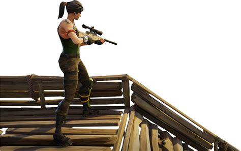 Sniper On Stairs Fortnite Thumbnail Template Png Image Fortnite