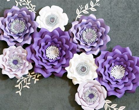 Giant Paper Flowers Set For Birthday Party Bridal Baby Shower Etsy