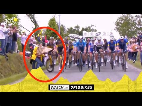 Spectator Holding A Sign Causes Massive Bike Pileup On Tour De France Carscoops