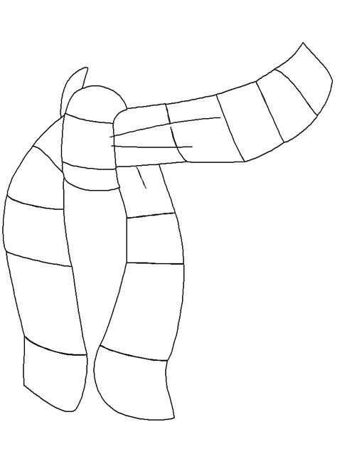 Winter Scarf Cutout Coloring Page Coloring Page And Coloring Book