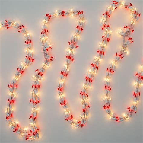 Wintergreen Lighting Redclear Cluster String Lights Garland 18ft 600