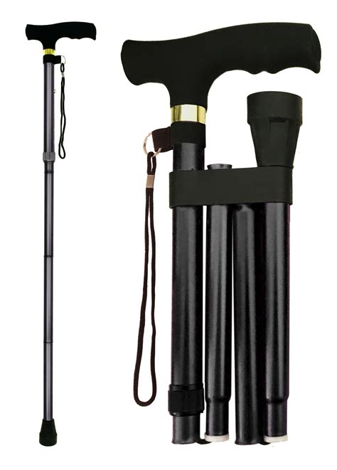 Easy Adjustable Collapsible Foldable Walking Stick Folding Mobility