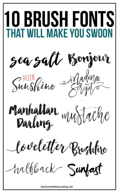 10 Brush Fonts That Will Make You Swoon Here Comes The Sun