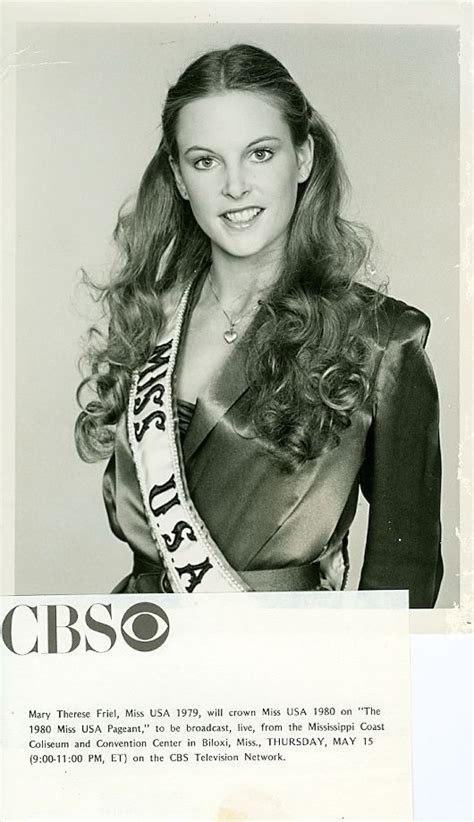 1980 cbs miss usa pageant press photo featuring miss usa 1979 mary therese friel new york