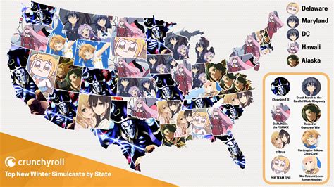 Update 2018 02 10 Crunchyrolls Most Popular Winter Anime By State