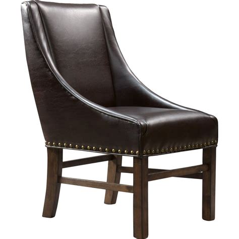 You'll find chairs upholstered in smooth velvet and crisp linen in a myriad of hues, and even medallion and floral prints. James Genuine Leather Upholstered Dining Chair (Set of 2 ...