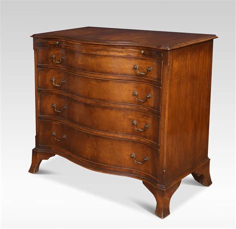 Mahogany Serpentine Fronted Chest Of Drawers Antiques Atlas