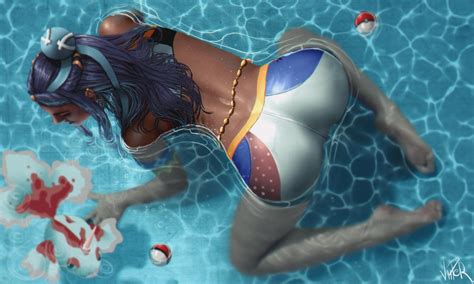 Nessa In The Pool Viiperart Pokemon Hentai Arena