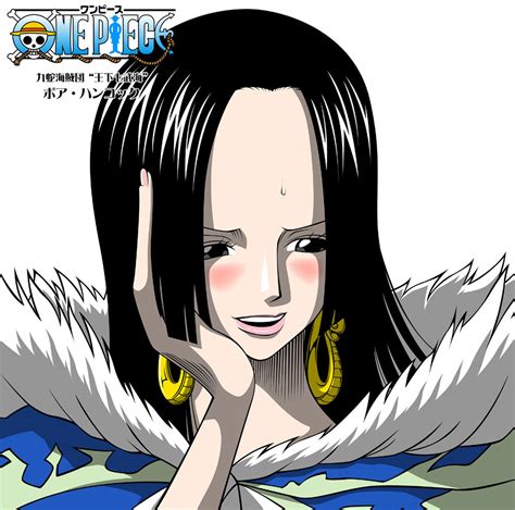 Boa Hancock One Piece Highres 1girl Black Hair Blush Cloak Coat Earrings Female Focus