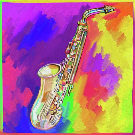 Saxophone Digital Art By Howie Green Fine Art America