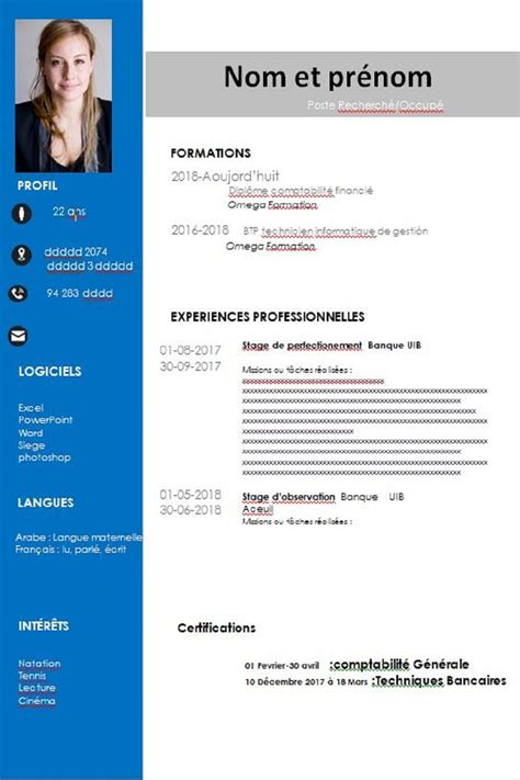 10+ CV professionnel français en ligne gratuit  word  2021 Word Cv