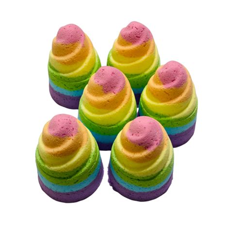 Premium Wholesale Rainbow Unicorn Horn Bath Bombs By Made Natural