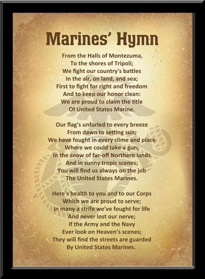 The Marines Hymn Marines Hymn Marine Corps Us Marine Corps