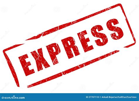 Express Stamp Vector Texture Rubber Cliche Imprint Web Or Print