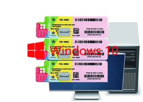 Microsoft Win 10 Pro Product Key Code Windows 10 Product Key Sticker