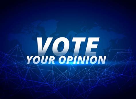 Vote Your Opinion Vector Blue Background Download Free Vector Art