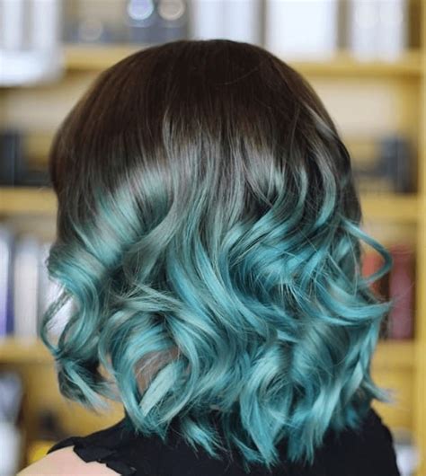 Teal And Black Ombre Hair