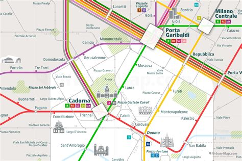 Milan Rail Map City Train Route Map Your Offline Travel Guide