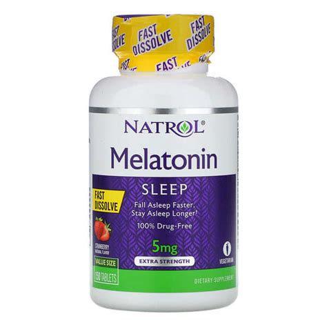 Natrol Melatonin Fast Dissolve Extra Strength Strawberry Mg