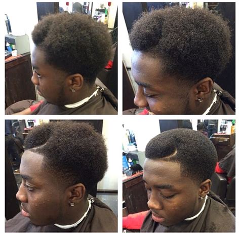 A taper fade black male haircut is a popular way to give your black hair an updated look while keeping it low key and reserved. Afro with taper fade and half moon part - Yelp